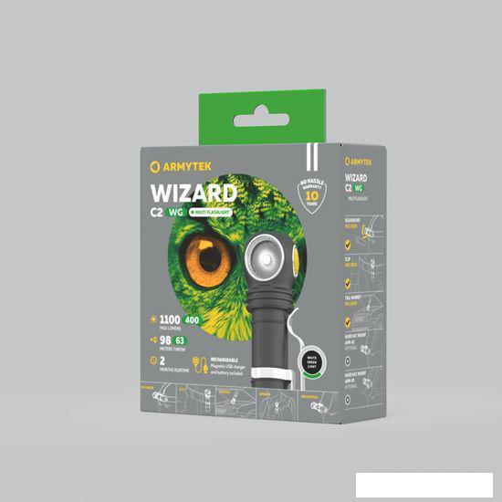 Фонарь Armytek Wizard C2 WG Magnet USB (белый) - фото 4 - id-p220283379