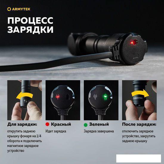 Фонарь Armytek Wizard C2 WG Magnet USB (белый) - фото 7 - id-p220283379