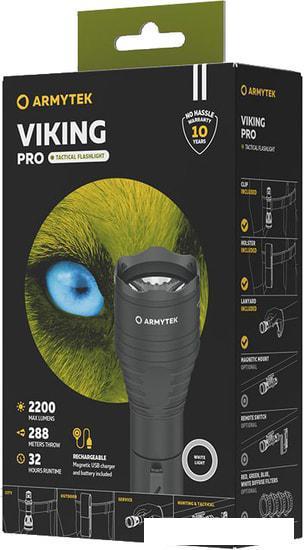 Фонарь Armytek Viking Pro Magnet USB (белый) - фото 3 - id-p220283390