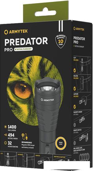 Фонарь Armytek Predator Pro Magnet USB (теплый свет) - фото 3 - id-p220283398