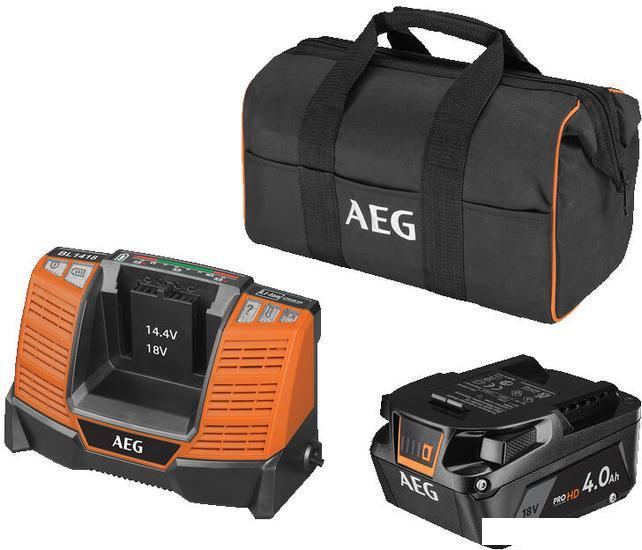 Аккумулятор с зарядным устройством AEG Powertools SEТL1840SHD 4935478944 (18В/4 Ah + 18В, сумка) - фото 1 - id-p220285115