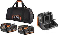 Аккумулятор с зарядным устройством AEG Powertools SETLL1840SLK1 4935479809 (2x18В/4 Ah + 18В, сумка)