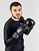 Боксерские перчатки для тайского бокса кикбоксинга единоборств взрослые и детские снарядные кожаные черные, фото 8