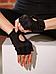 Перчатки без пальцев спортивные велосипедные для спорта туриника велосипеда атлетические женские черные, фото 7