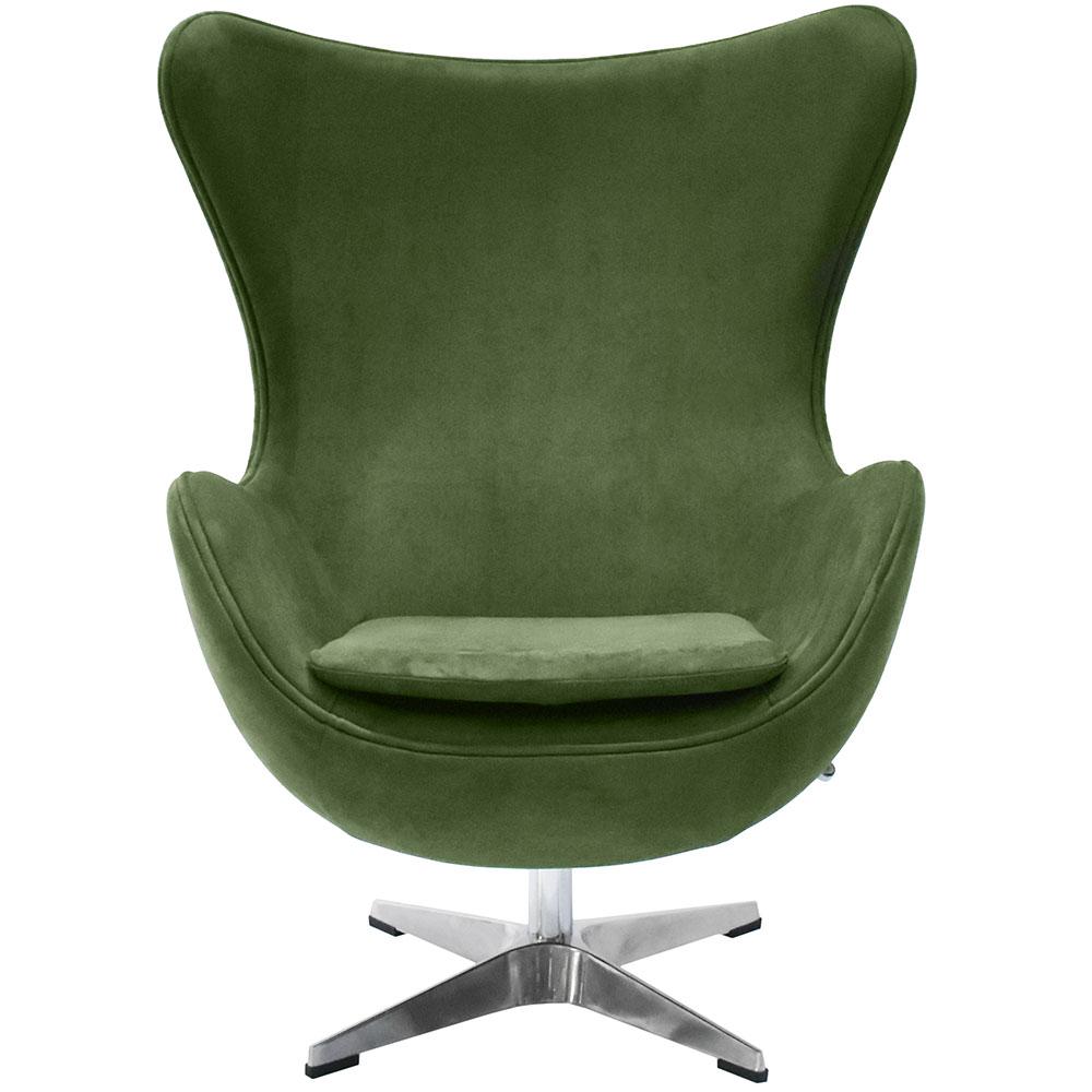 Кресло EGG STYLE CHAIR зеленый, искусственная замша - фото 2 - id-p220290973