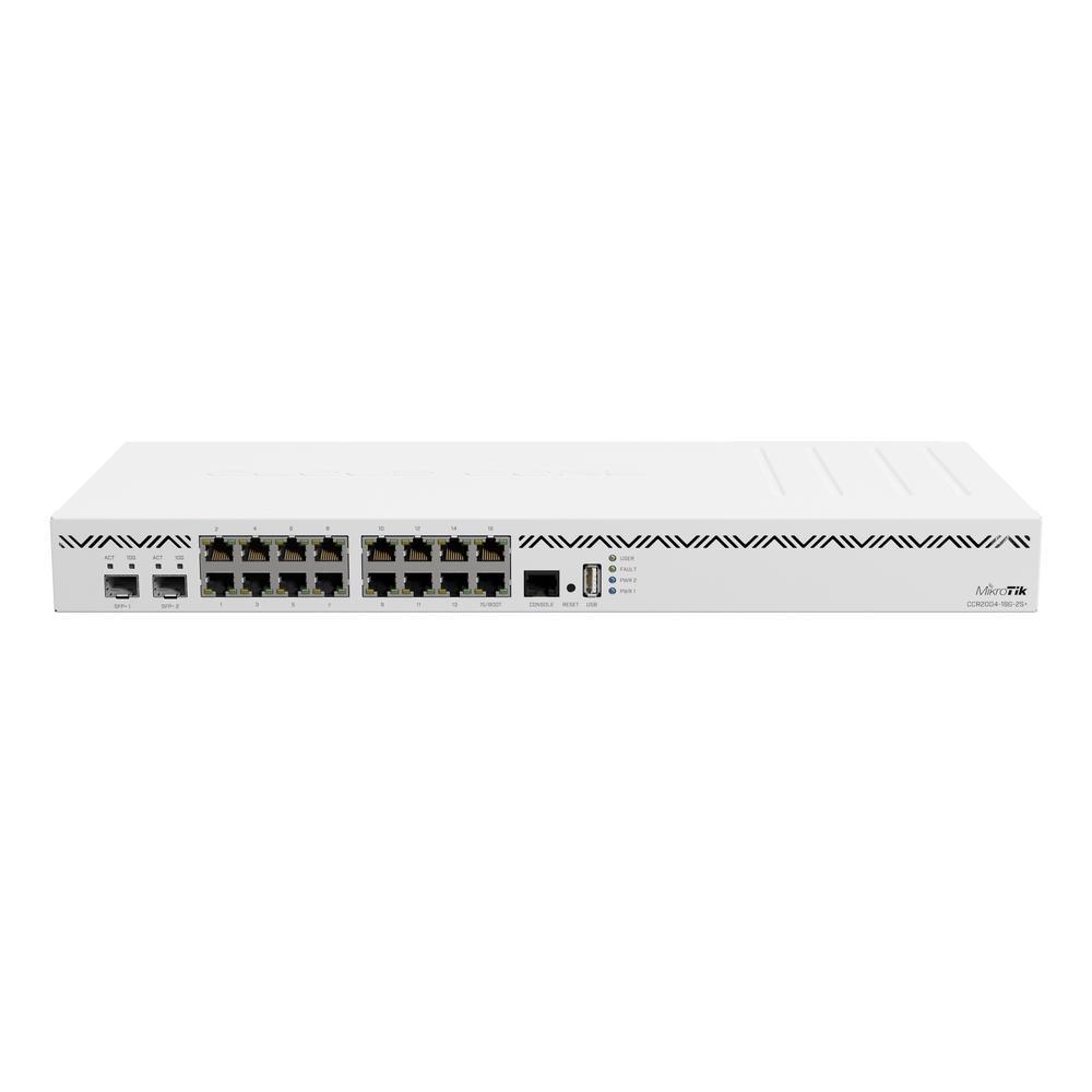 MikroTik CCR2004-16G-2S+ Маршрутизатор 16*1Gbit RJ45, 2*10Gbit SFP+ - фото 1 - id-p206779964