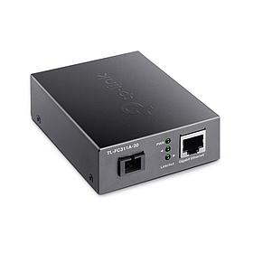 Медиаконвертер TP-Link. Gigabit WDM media converter, 9/125μm Single-mode Fiber, 1 SC Fiber port, 1