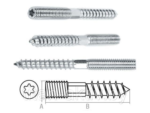 Шуруп-шпилька М8х180 мм (100 шт в карт.уп.) STARFIX