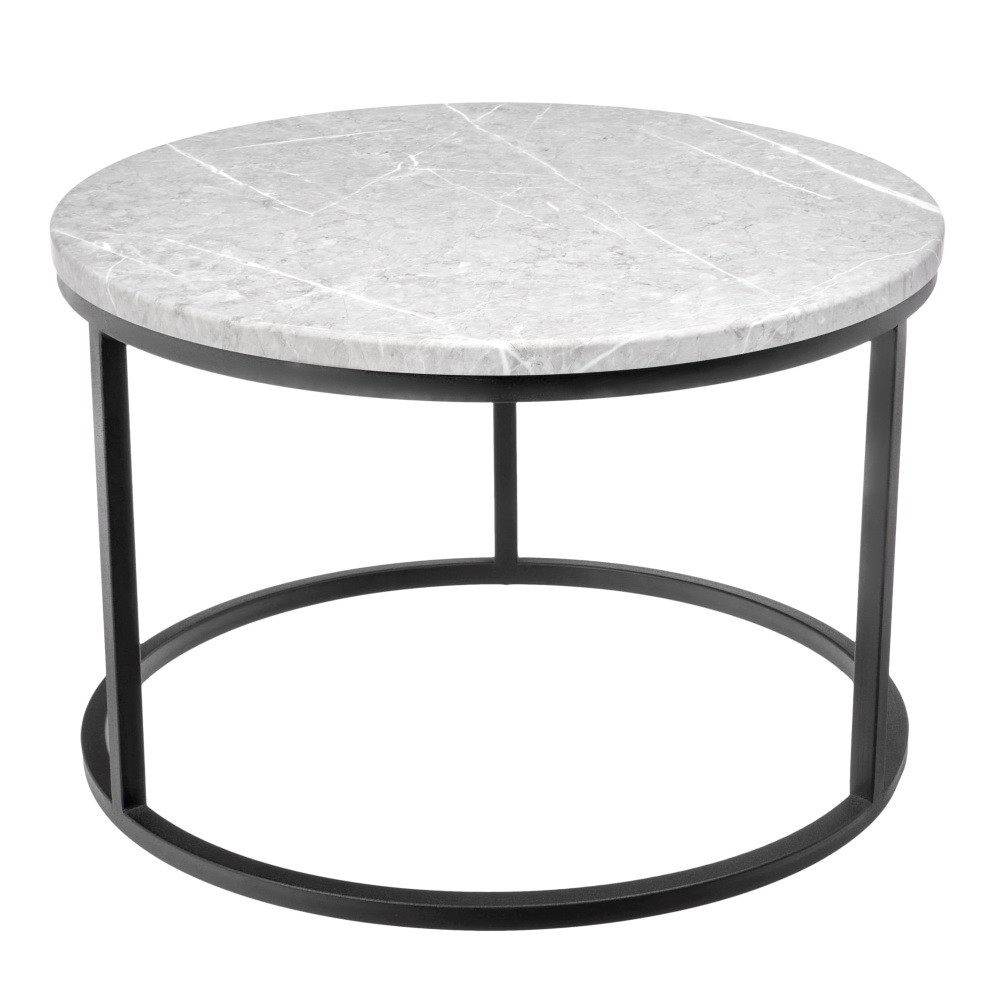 Набор кофейных столиков Tango светло-серый мрамор с чёрными ножками, 2шт - фото 6 - id-p220290987