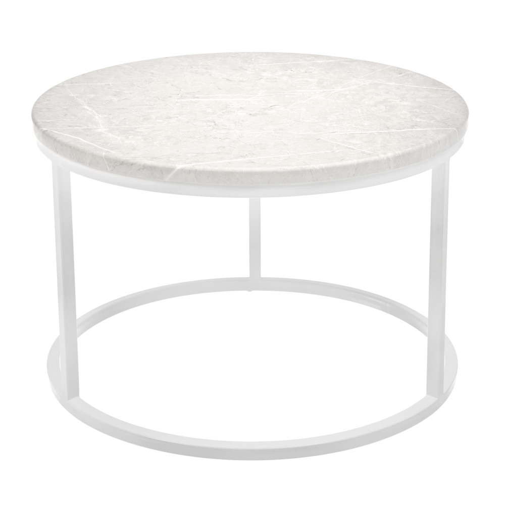 Набор кофейных столиков Tango бежевый мрамор с белыми ножками, 2шт - фото 10 - id-p220290988