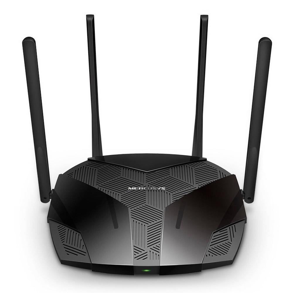 Маршрутизатор Mercusys. AX1800 dual band WiFi 6 router, 1*10/100/1000Mbps WAN, 3*10/100/1000Mbps LAN - фото 1 - id-p212712663