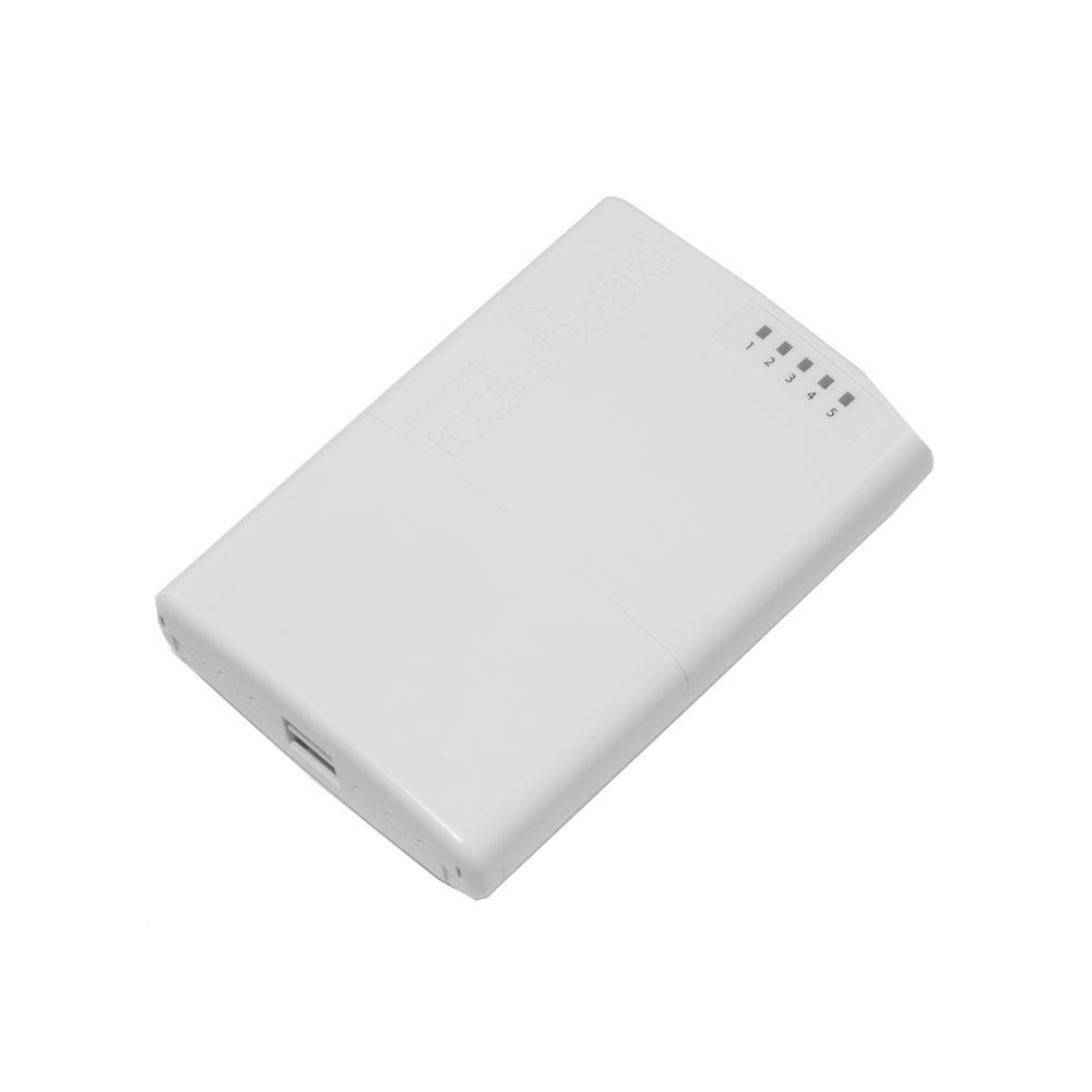 MikroTik RB750P-PBr2 Маршрутизатор PowerBox with 650MHz CPU, 64MB RAM, 5xLAN (four with PoE out), RouterOS L4,