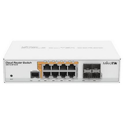 MikroTik CRS112-8P-4S-IN Коммутатор 8х10/100/1000 Ethernet, 4 x SFP ports, фото 2