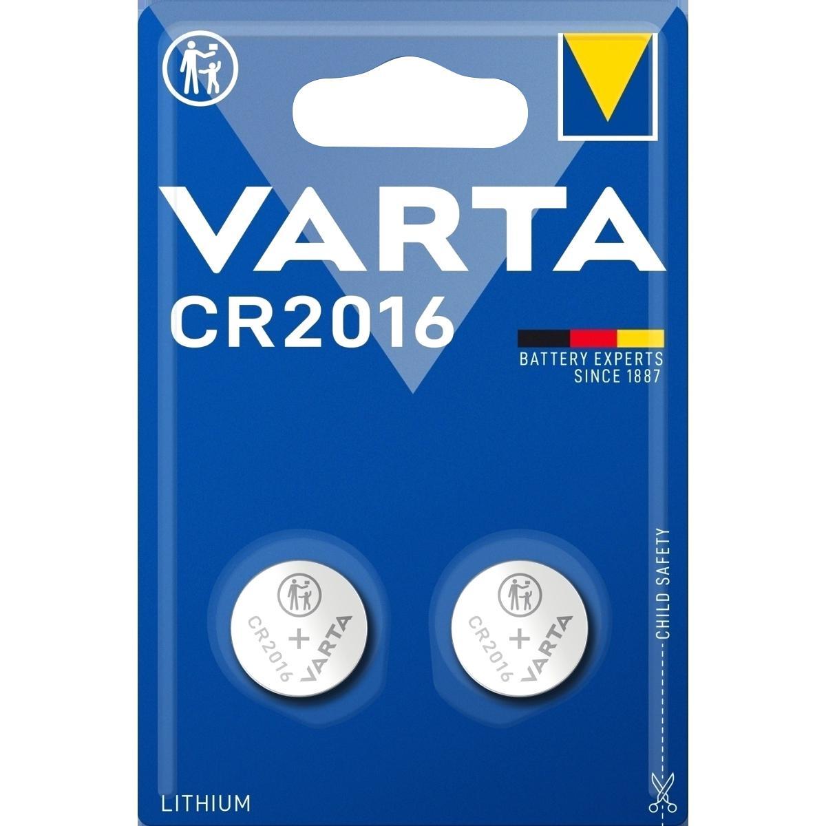 Батарейка Varta ELECTRONICS CR2016 BL2 Lithium 3V (6016) (2/20/200) VARTA 06016101402 - фото 1 - id-p220292018
