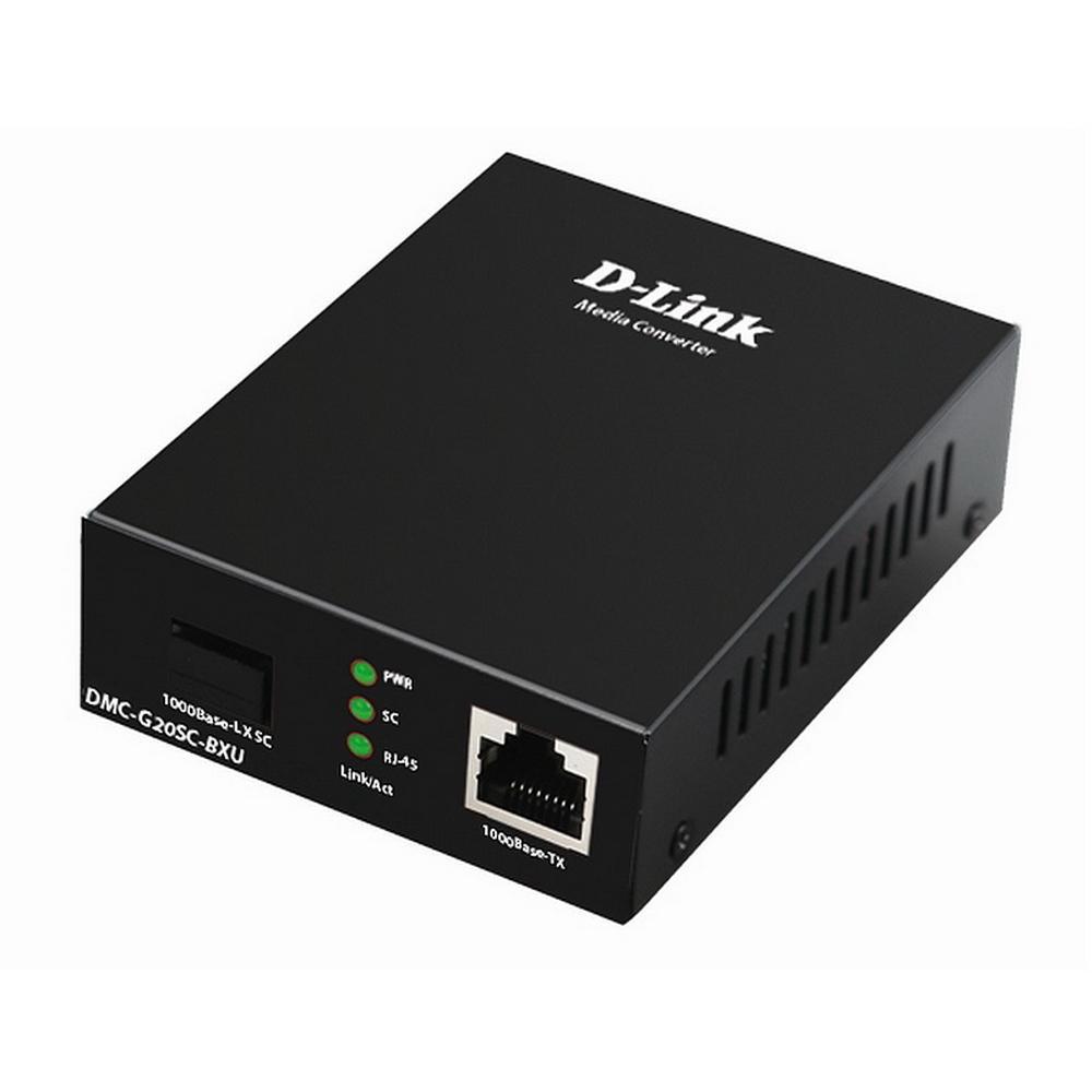 D-Link DMC-G20SC-BXU/A1A WDM медиаконвертер с 1 портом 100/1000Base-T и 1 портом 1000Base-LX с разъемом SC - фото 1 - id-p218805062