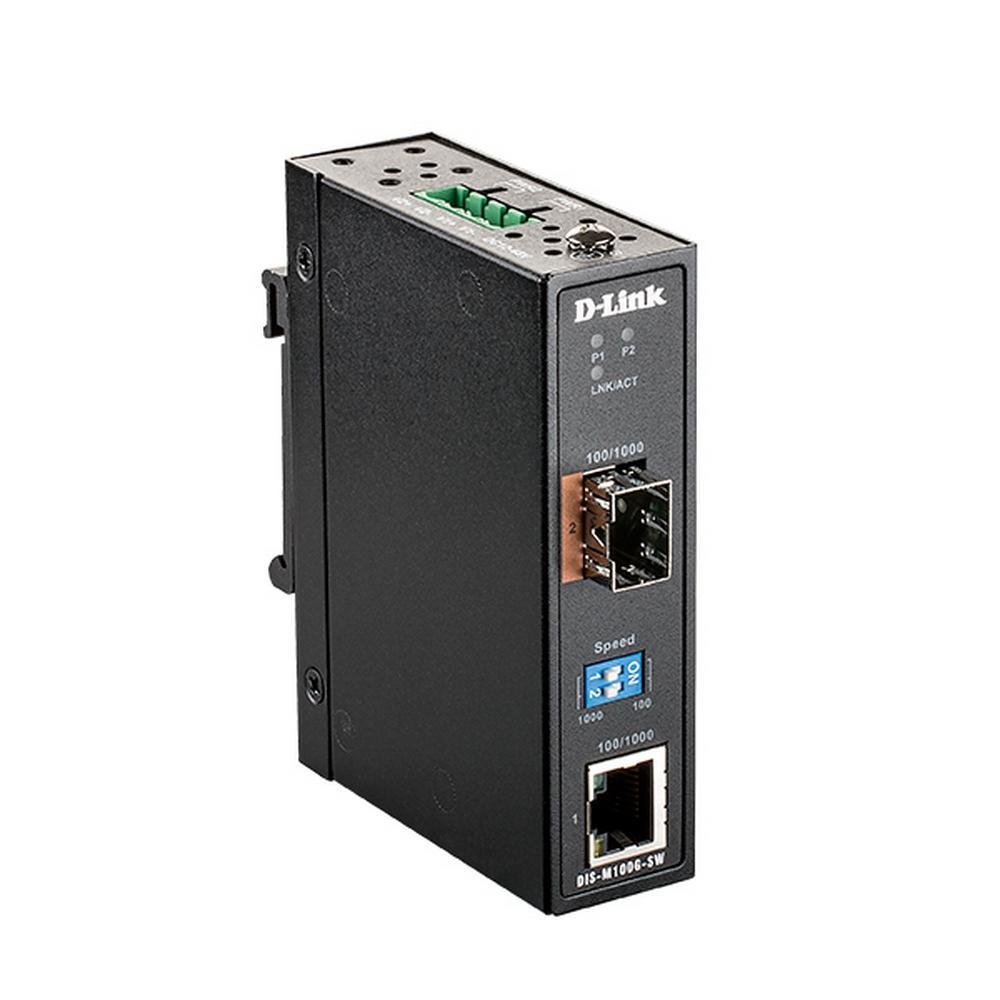 D-Link DIS-M100G-SW/A1A Промышленный медиаконвертер с 1 портом 100/1000Base-T и 1 портом 100/1000Base-X SFP - фото 1 - id-p219836151