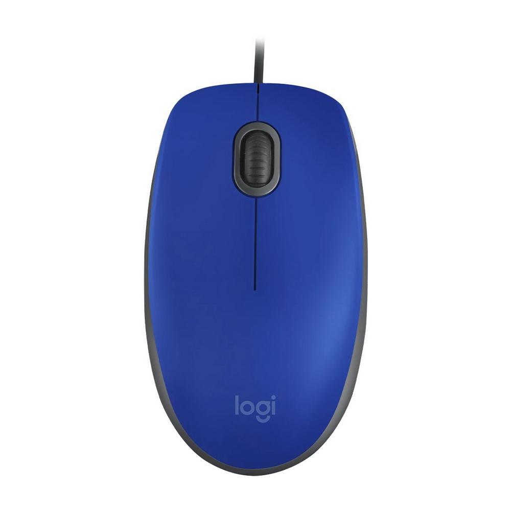 Мышь Logitech M110 синий/серый оптическая (1000dpi) silent USB (2but)