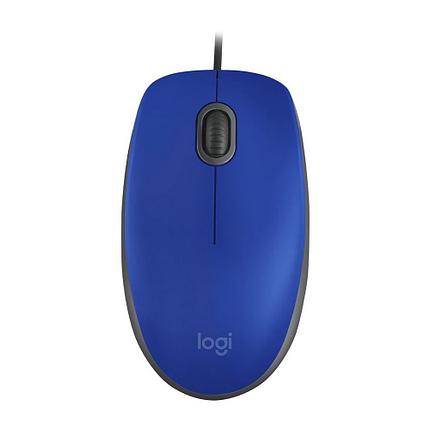 Мышь Logitech M110 синий/серый оптическая (1000dpi) silent USB (2but), фото 2