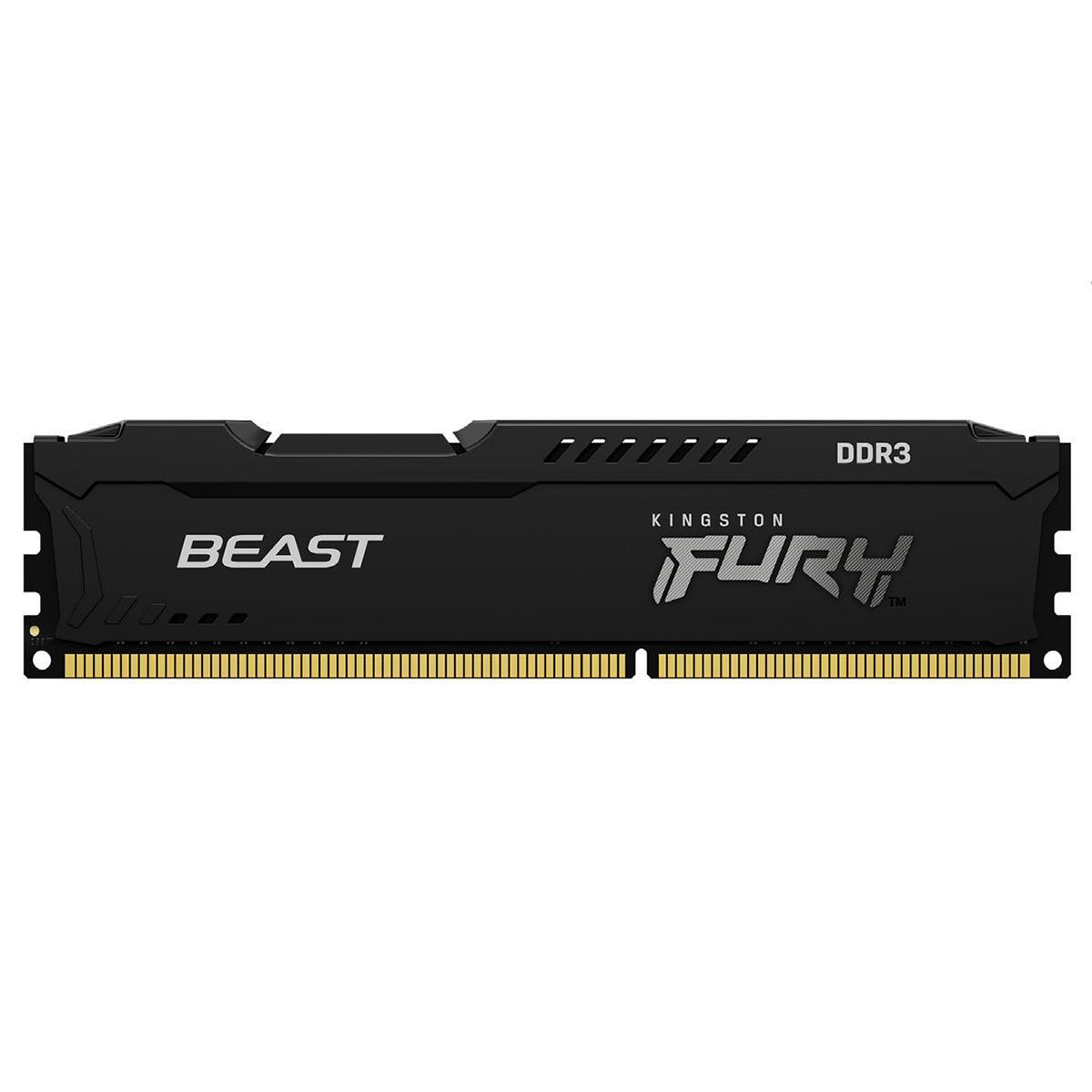 Память оперативная Kingston KF316C10BB/4 4GB 1600MHz DDR3 CL10 DIMM FURY Beast Black - фото 1 - id-p211090448