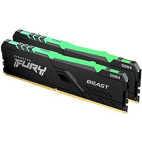 Модуль памяти Kingston Fury Beast KF432C16BBAK2/16 DDR4 DIMM 16Gb KIT 2*8Gb PC4-25600 CL16