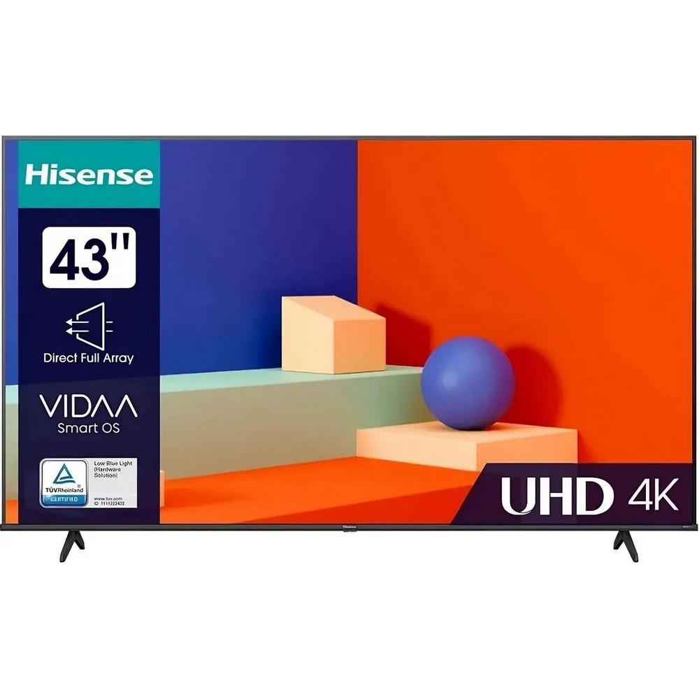 Телевизор ЖК 43'' Hisense 43A6K 43", Ultra HD, Smart TV (ОС VIDAA U6), Wi-Fi, PCI 1700, DVB-T2/T/C/S2/S, 2х7W, - фото 1 - id-p214712966