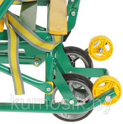 Санки детские складные Ника «Nikki 3» с колесами зеленые - фото 3 - id-p220294326