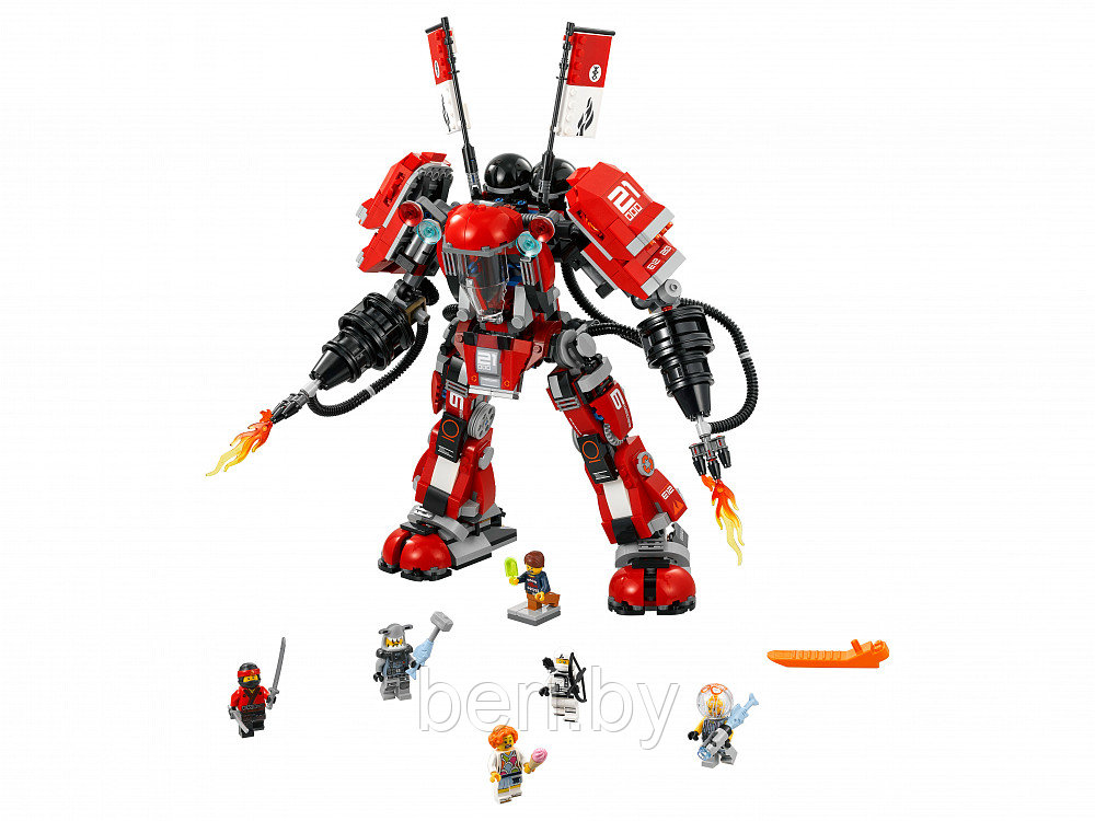 4025 Конструктор Ninjago Movie Bela Огненный робот Кая, 1001 деталь, аналог Lego 70615 - фото 2 - id-p220294467