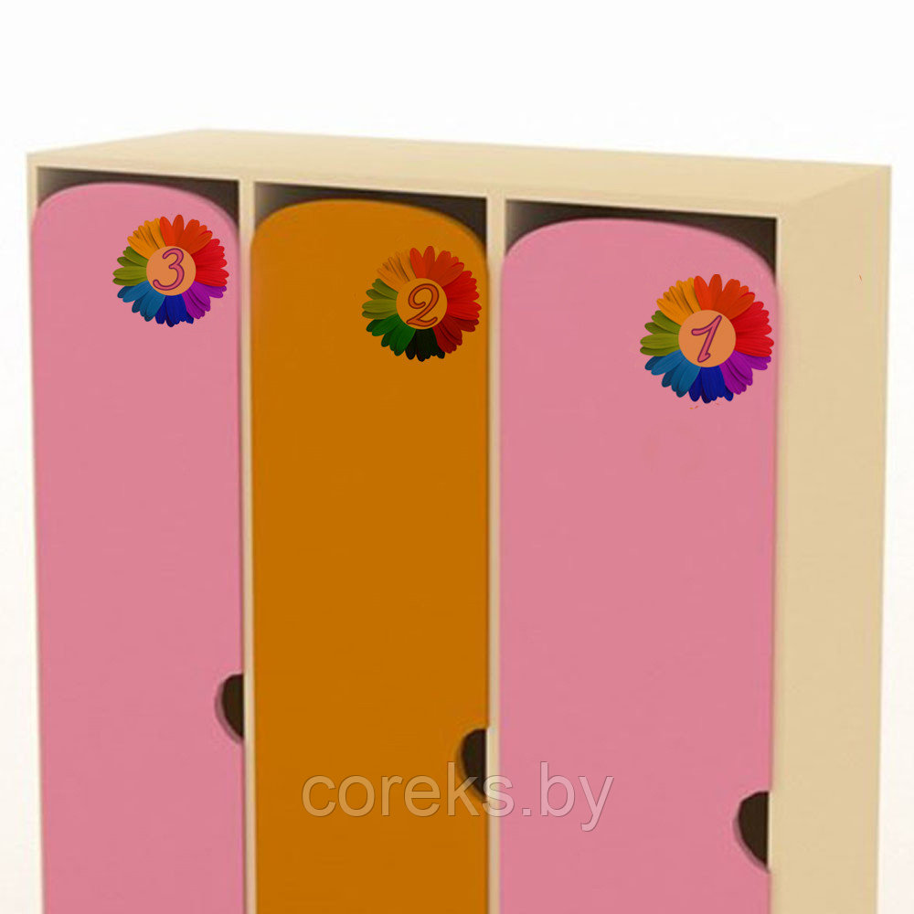 Наклейки на шкафчики в детском саду "Семицветик" (размер 6*6 см)