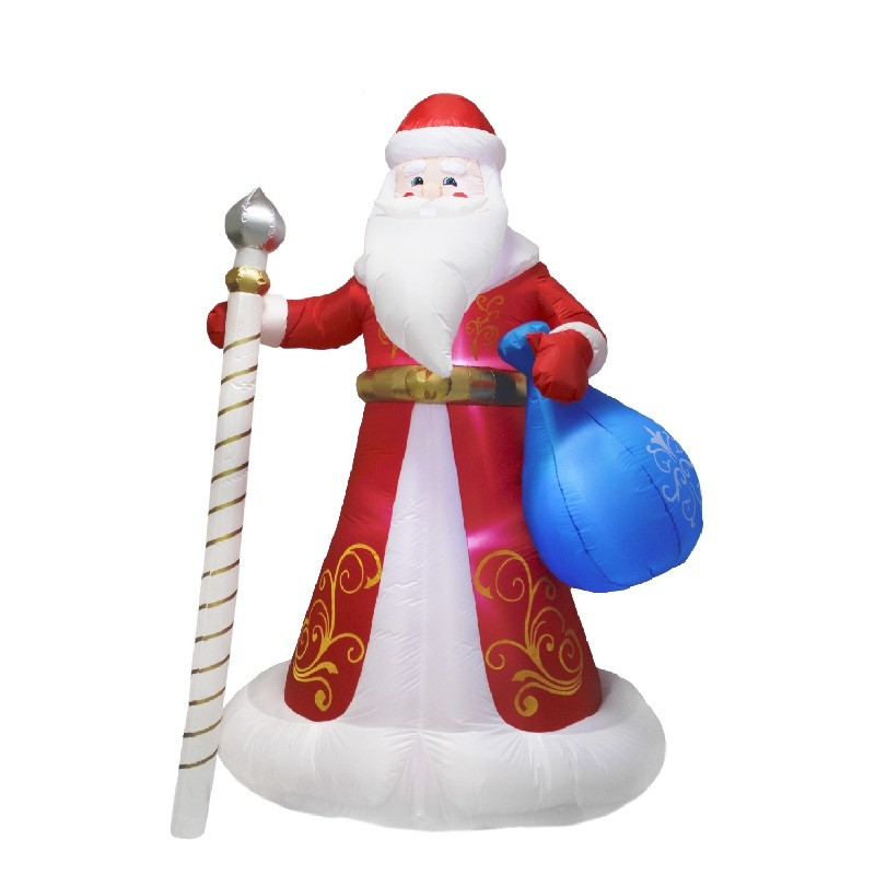 Фигура надувная 3D Дед Мороз с подарками, размер 300см