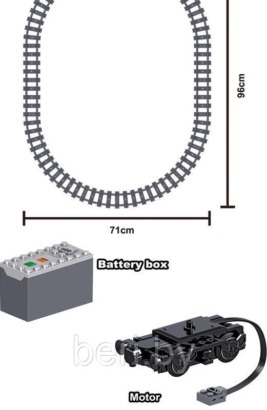 40015 Конструктор "Скоростной пассажирский поезд", 659 деталей, аналог LEGO Лего поезд, Zhe Gao City - фото 9 - id-p220321777