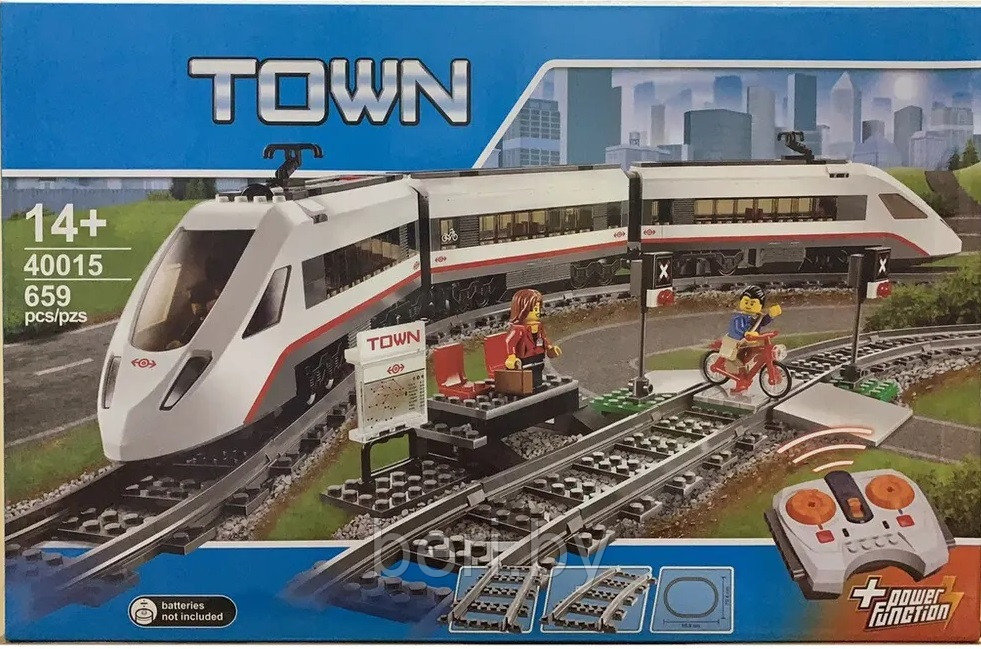 40015 Конструктор "Скоростной пассажирский поезд", 659 деталей, аналог LEGO Лего поезд, Zhe Gao City - фото 2 - id-p220321777