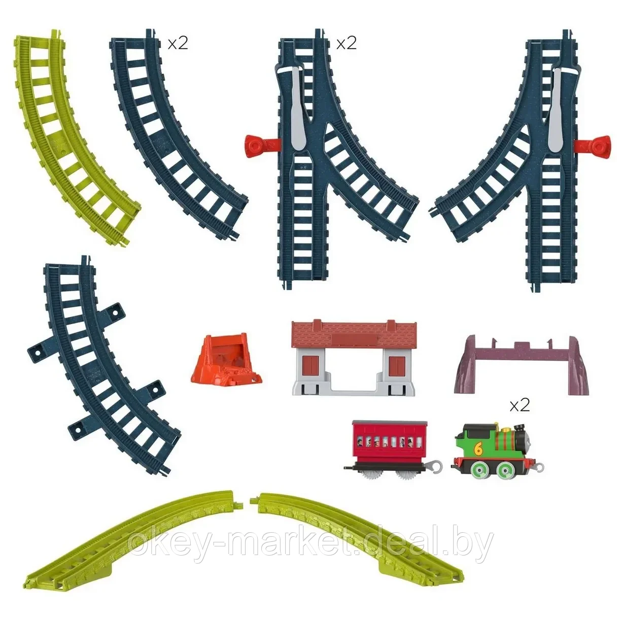 Игровой набор Thomas & Friends Железная дорога Перси и доставка пассажиров HGY84 - фото 7 - id-p220340719