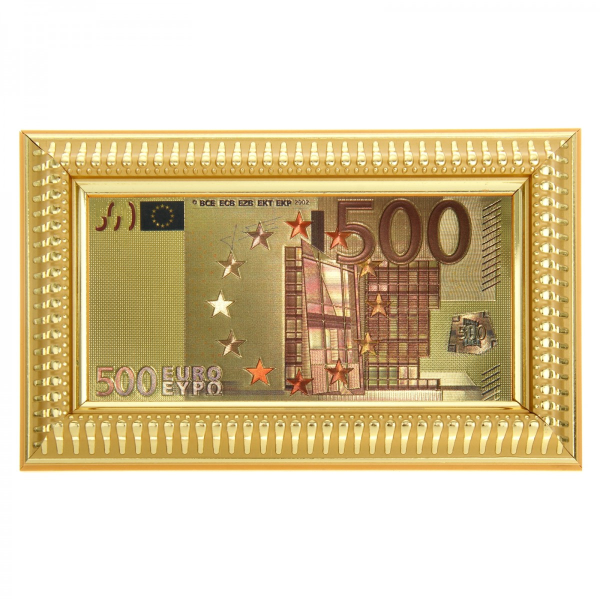 Купюра 500 Евро в рамке "Золотая орда"