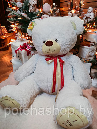 Мягкая игрушка Медведь сидя 80 см, белый, фото 2
