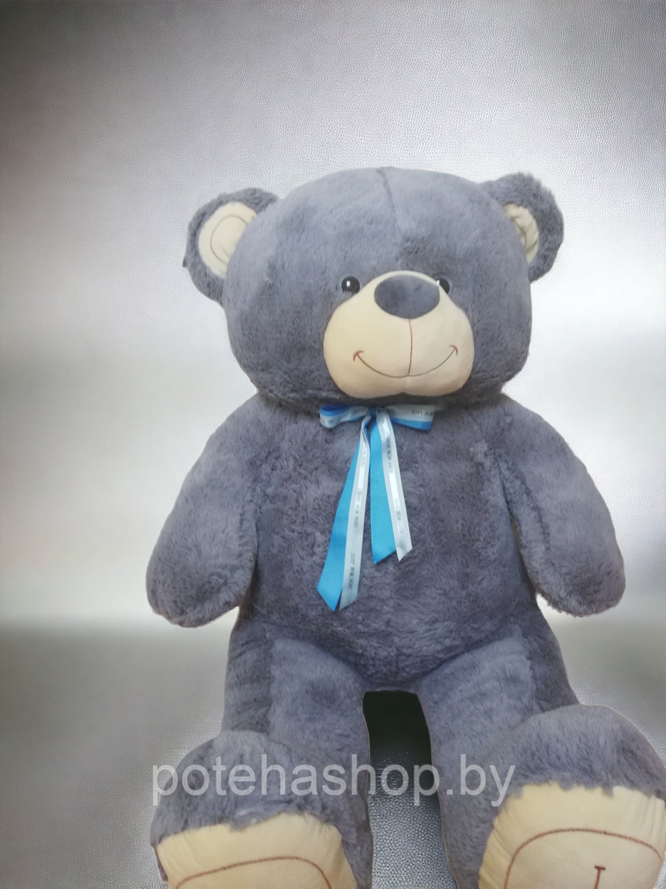 Мягкая игрушка Медведь, сидя 100 см, серый - фото 2 - id-p220369692