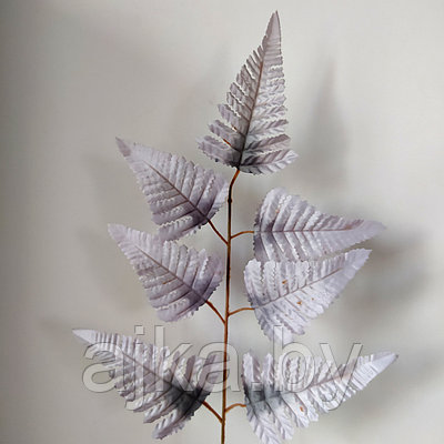 Лист папоротника 55 см, серый