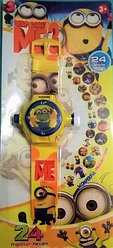Часы детские наручные с проектором "Миньоны" электронные арт 9524Е