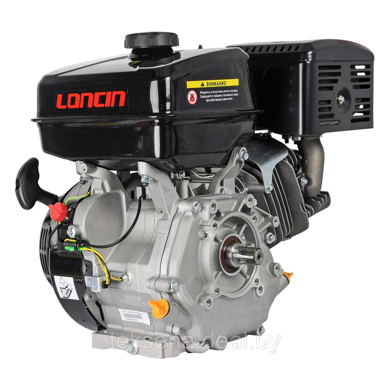 Двигатель бензиновый LONCIN G390F (13.0 л.с., 25*35 мм, ШЛИЦ) - фото 2 - id-p219838491