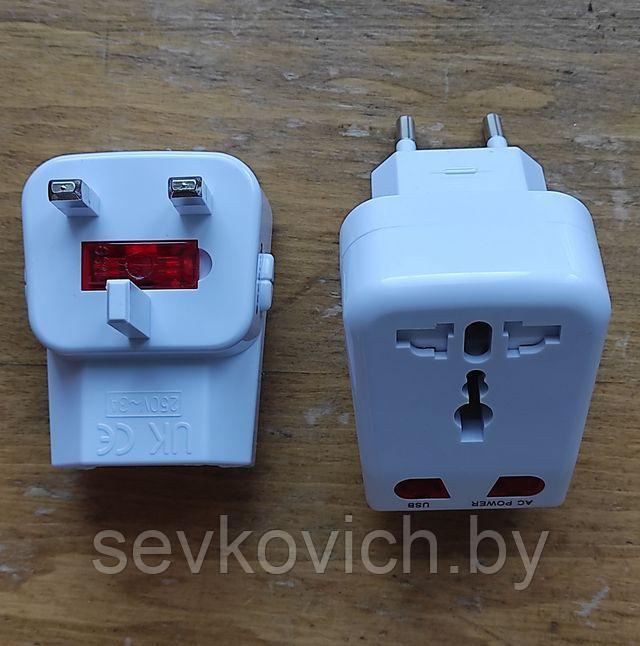 Адаптер сетевой универсальный "Путешественник" с USB Rexant - фото 2 - id-p220402899