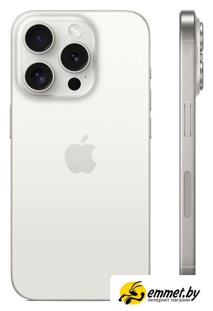 Смартфон Apple iPhone 15 Pro 128GB (белый титан) - фото 2 - id-p220417689