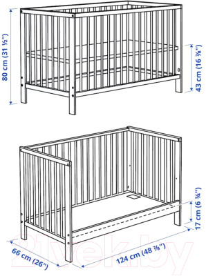 Детская кроватка Ikea Гулливер 102.485.19 - фото 7 - id-p220429822