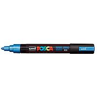 Маркер на водной основе Mitsubishi Pencil POSCA, 1.8-2.5мм. (пулевидный наконечник) (металлик синий)