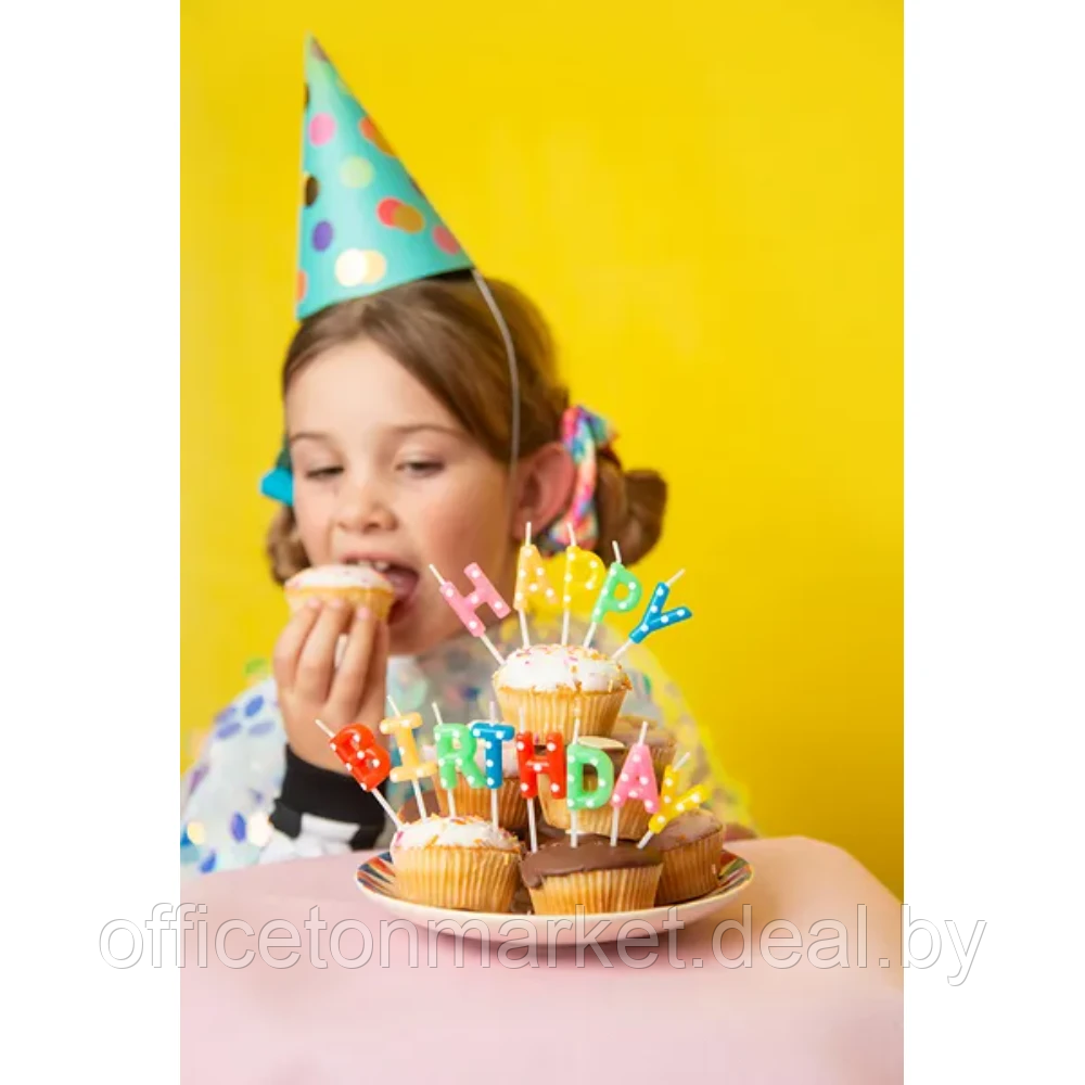 Набор свечей для торта "С Днем рождения", 13 шт/упак - фото 3 - id-p220448080