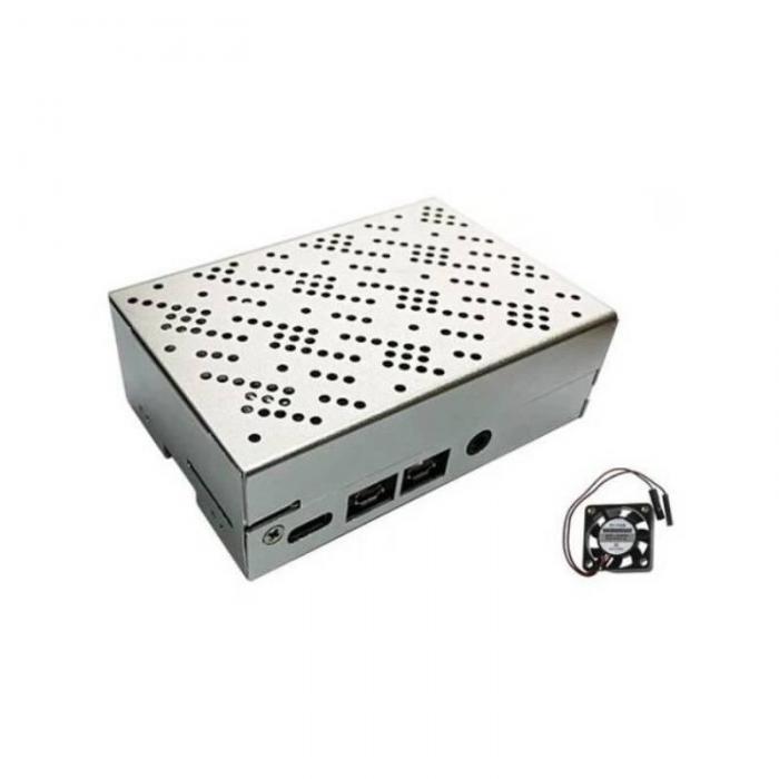 Корпус Qumo RS046 для Raspberry PI 4 Aluminum Case Silver - фото 1 - id-p220458035