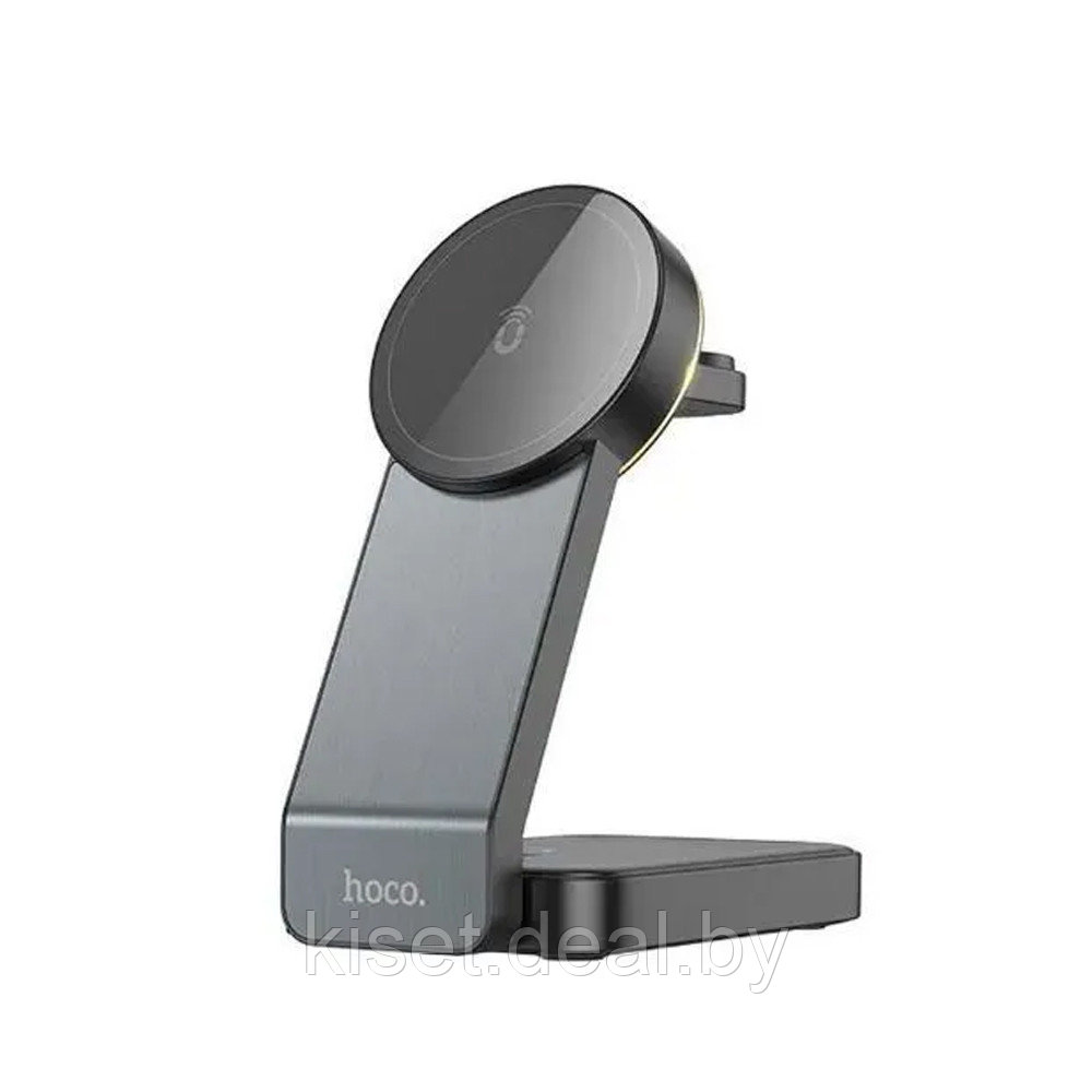Зарядная станция складная 3в1 HOCO CQ3 для Apple черный MagSafe / Watch / AirPods 15W Type-C - фото 2 - id-p220457291