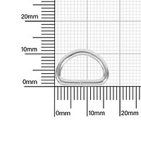 Полукольцо 13,3х8,5 мм (1,9мм) никель роллинг D
