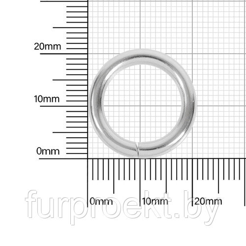 Кольцо №14 разъемн 3/15/21мм никель роллинг D