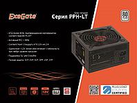 Блок питания 550W ExeGate 80+ 550PPH-LT-S (ATX, APFC, SC, 12cm fan, 24pin, (4+4)pin, PCIe, 5xSATA, 3xIDE, RTL,