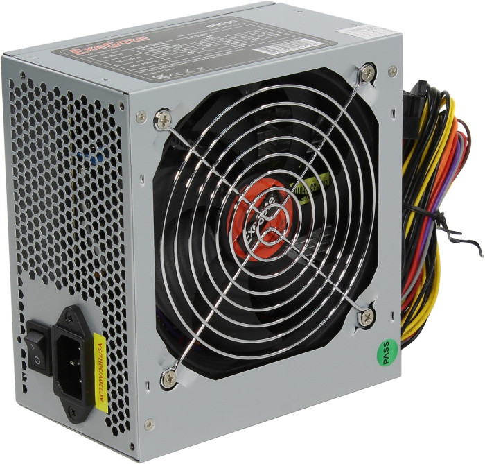 Блок питания 650W ExeGate UNS650 (ATX, PC, 12cm fan, 24pin, 4pin, PCIe, 3xSATA, 2xIDE, FDD, кабель 220V в - фото 1 - id-p220463205