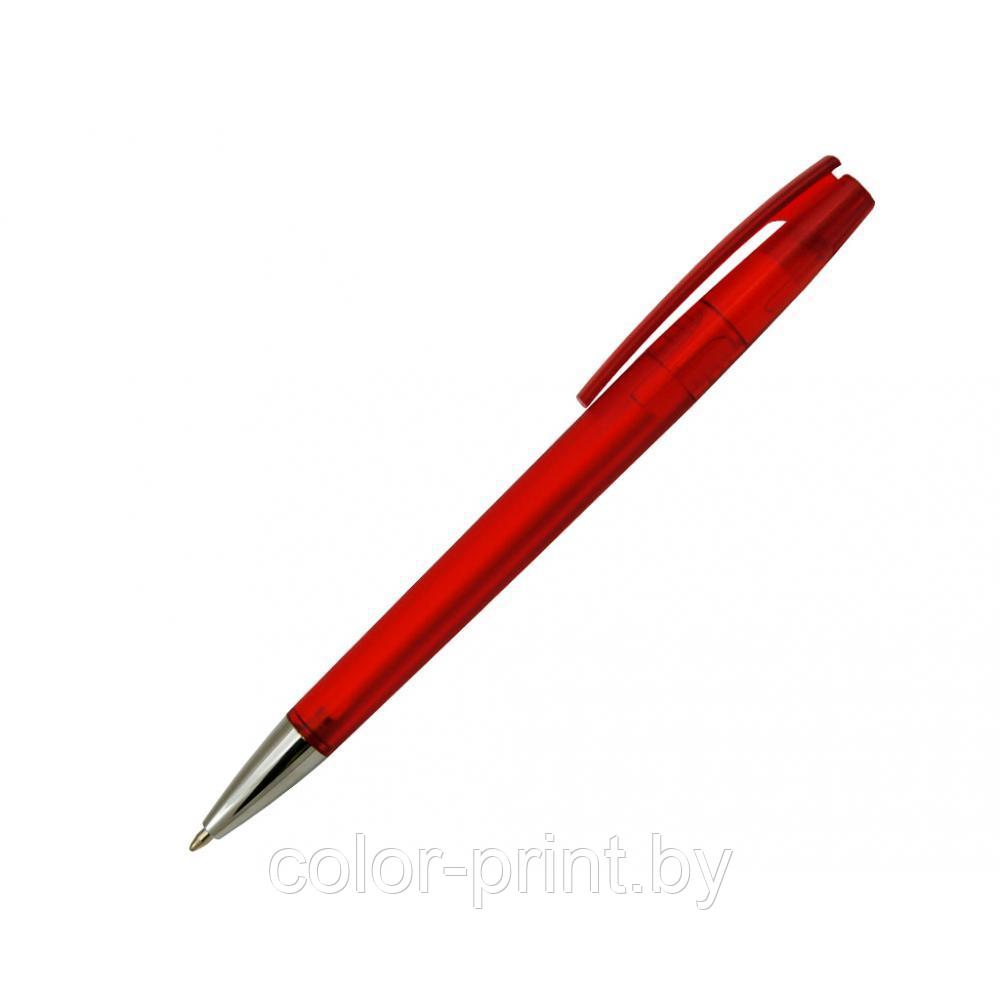 Пластиковая шариковая ручка, фрост, красный/серебро, Z-PEN
